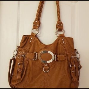 Tan/Brown Black Rivet Brand New Purse